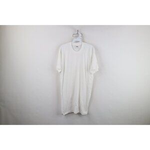 Vintage 90s Streetwear Mens XL Blank Cotton Short Sleeve T-Shirt White USA
